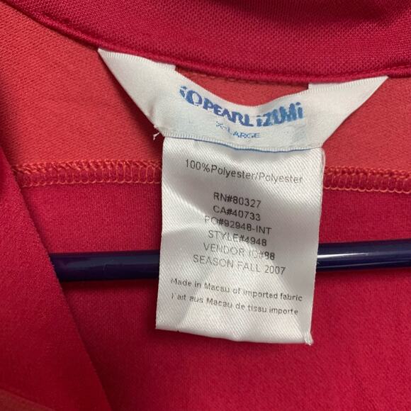 Pearl Izumi Polyester Pink Yellow Floral Embroidered Long Sleeve Y2K Size XL - Picture 4 of 7